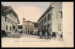 AK Lignières, Poste, Hôtel de Commune et Maison d`Ecole